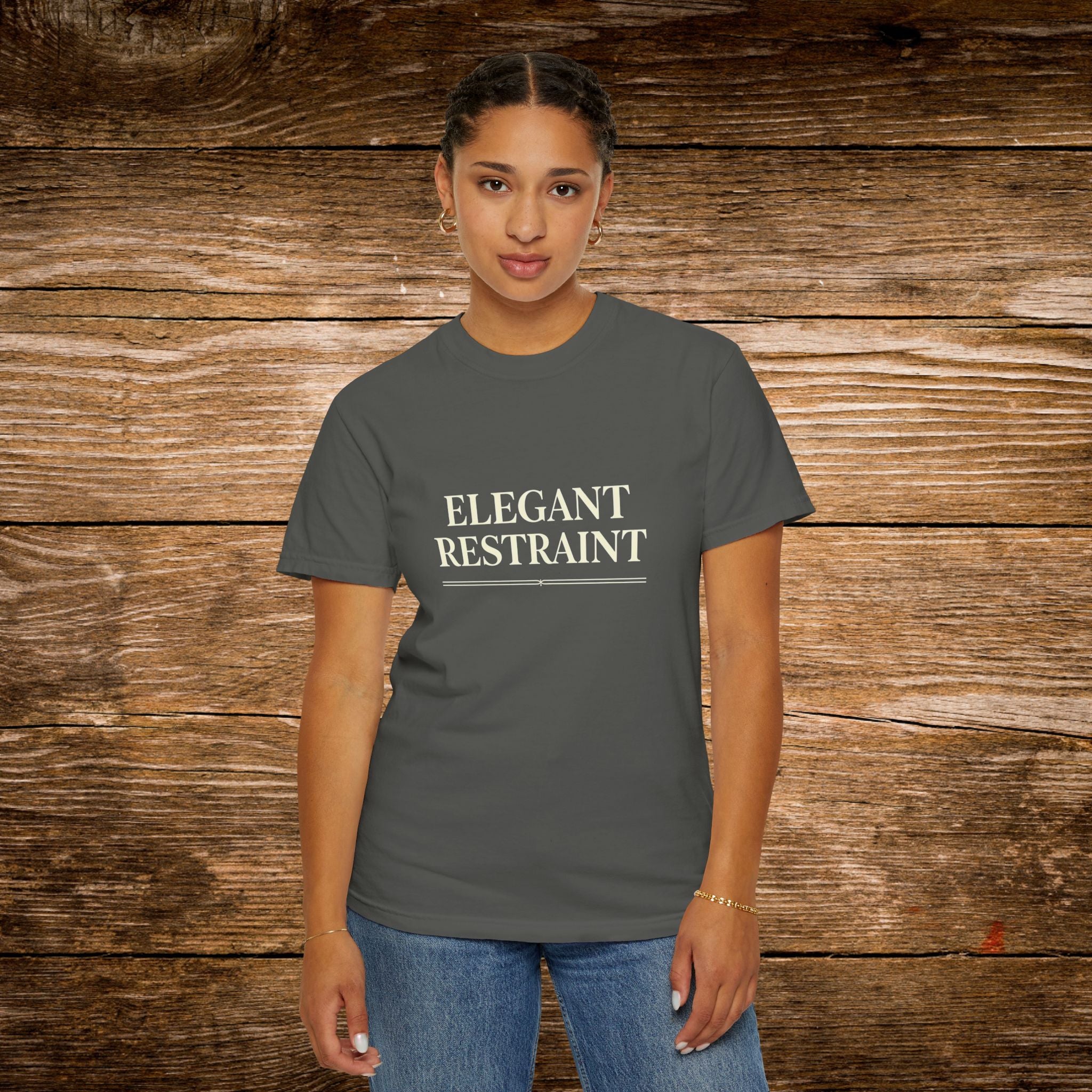 Elegant Restraint Unisex T-Shirt - Garment-Dyed Casual Tee