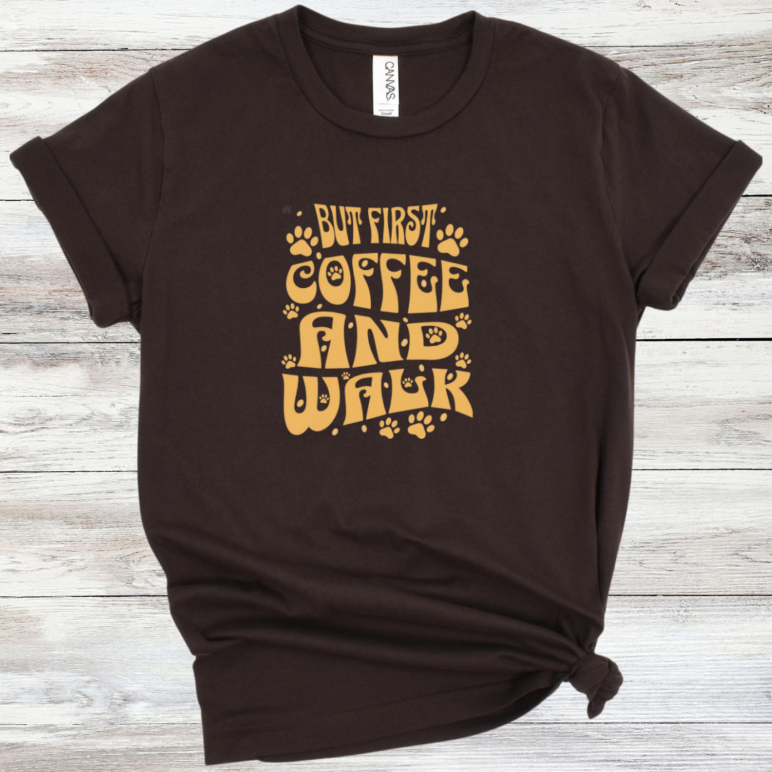 Coffee and Walk Tee - Graphic Tee
