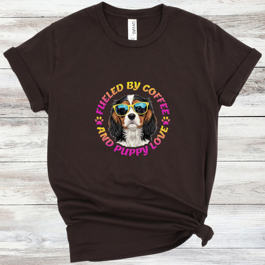 Fueled by Coffee and Puppy Love - Graphic Tee
