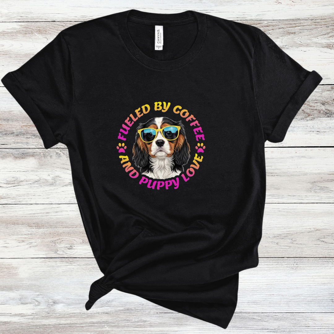 Fueled by Coffee and Puppy Love - Graphic Tee