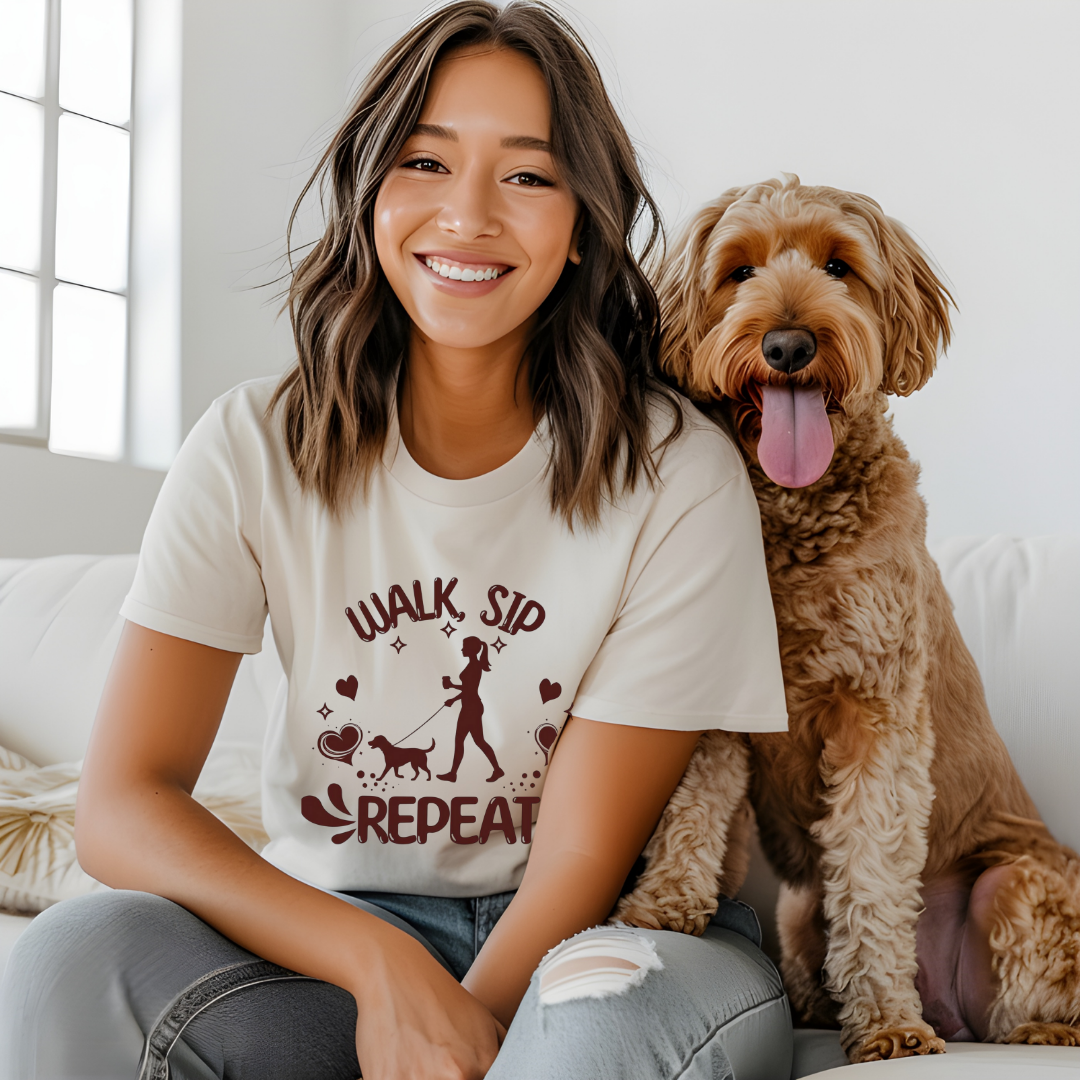 Walk, Sip, Repeat - Graphic Tee