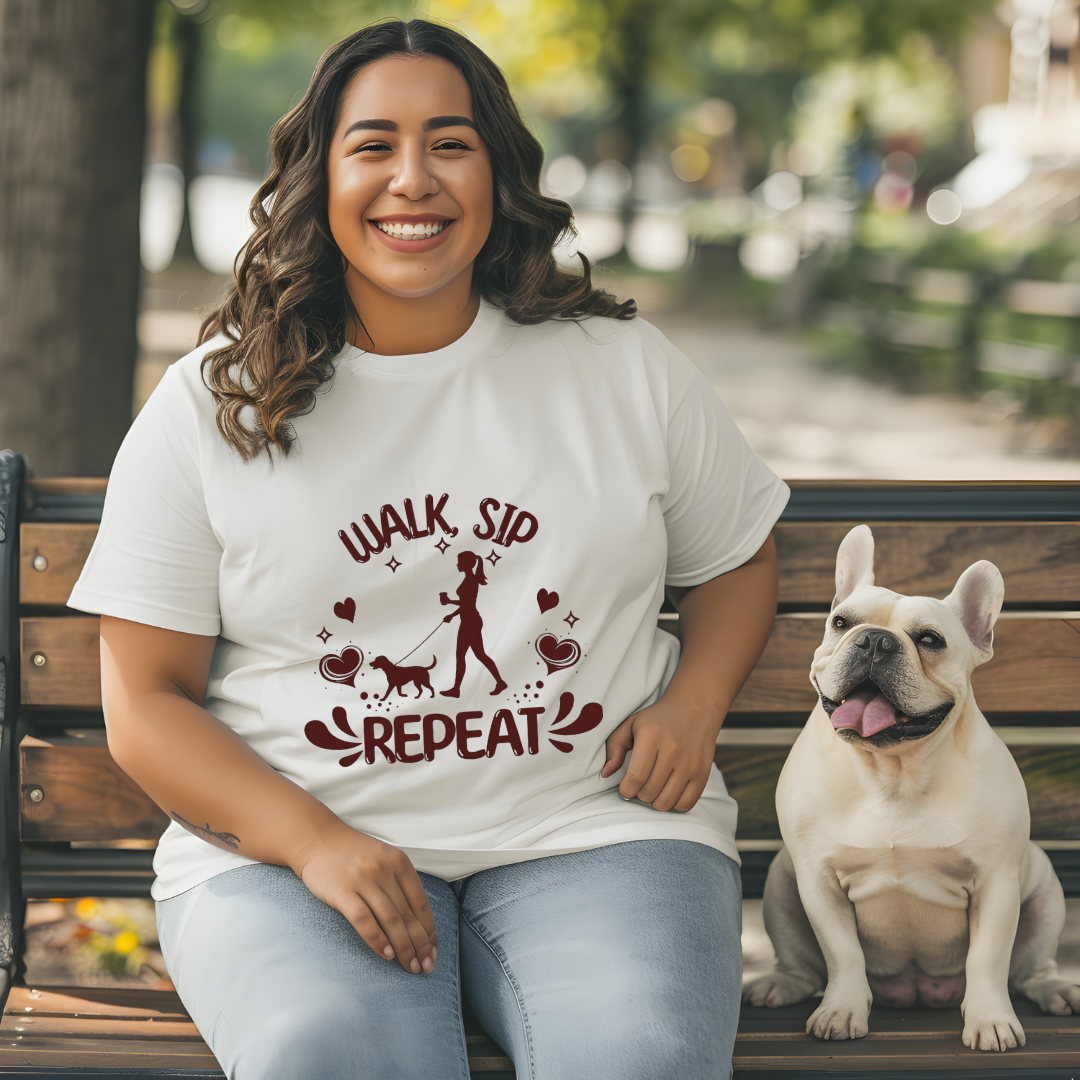 Walk, Sip, Repeat - Graphic Tee