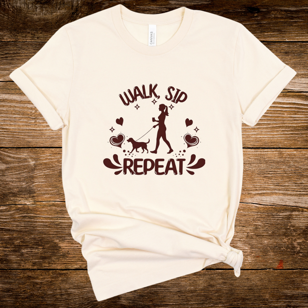 Walk, Sip, Repeat - Graphic Tee