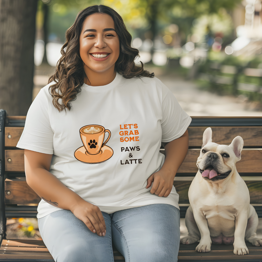 Let's Grab Some Paws & Latte - Graphic Tee