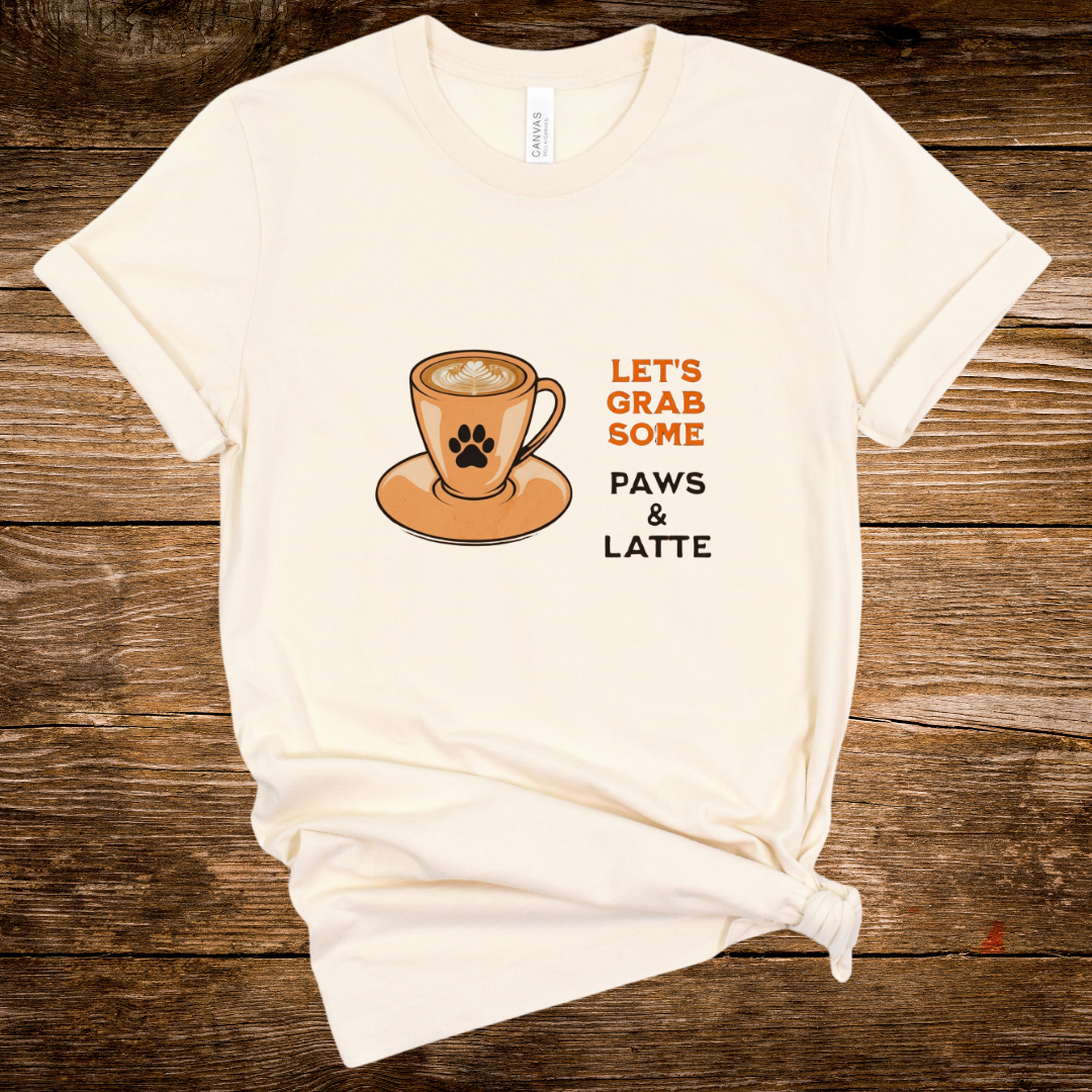 Let's Grab Some Paws & Latte - Graphic Tee