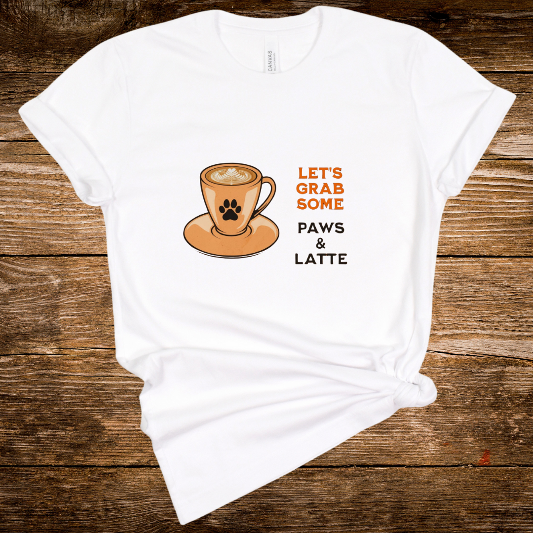 Let's Grab Some Paws & Latte - Graphic Tee