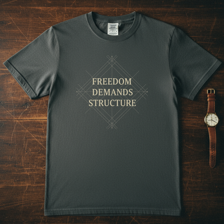 Freedom Demands Structure Unisex T-Shirt - Garment-Dyed Casual Tee