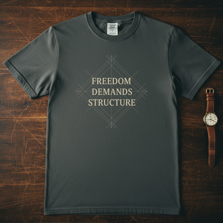 Freedom Demands Structure Unisex T-Shirt - Garment-Dyed Casual Tee