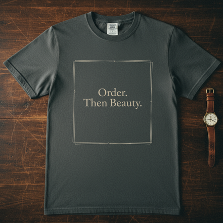 Order.  Then Beauty. Unisex T-Shirt - Garment-Dyed Casual Tee