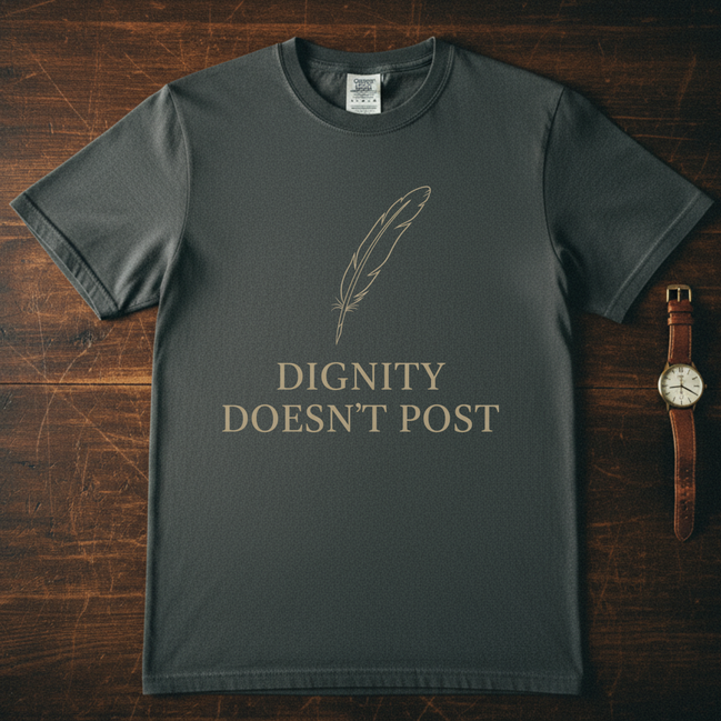 Dignity Doesn't Post Unisex T-Shirt - Garment-Dyed Casual Tee