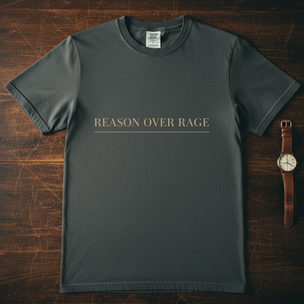 Reason Over Rage Unisex T-Shirt - Garment-Dyed Casual Tee