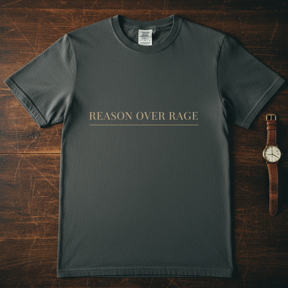 Reason Over Rage Unisex T-Shirt - Garment-Dyed Casual Tee