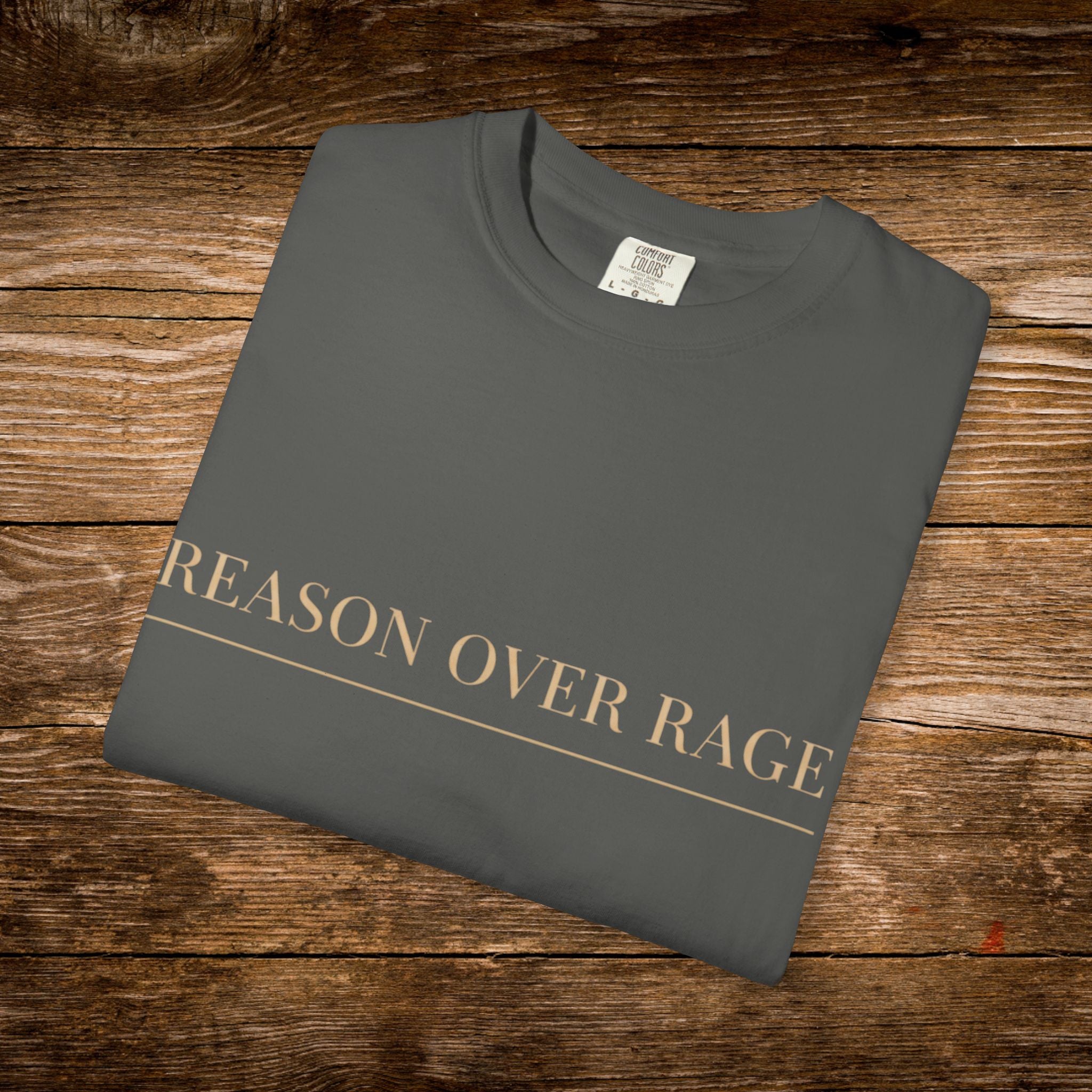 Reason Over Rage Unisex T-Shirt - Garment-Dyed Casual Tee