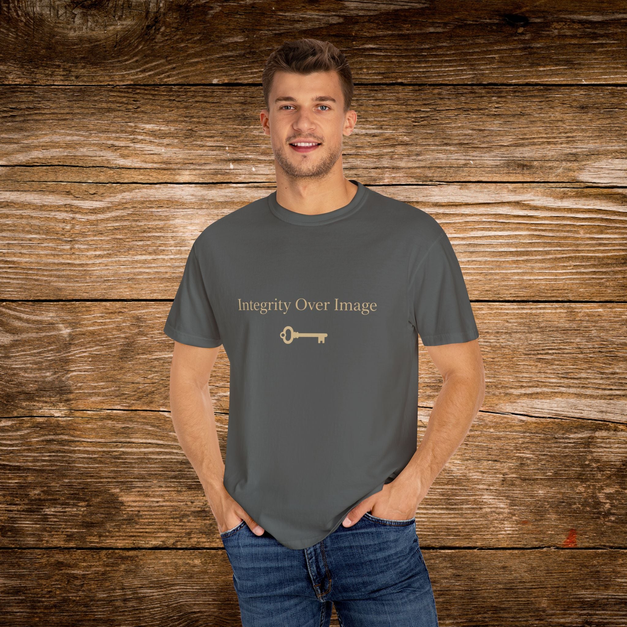 Integrity Over Image Unisex T-Shirt - Garment-Dyed Casual Tee