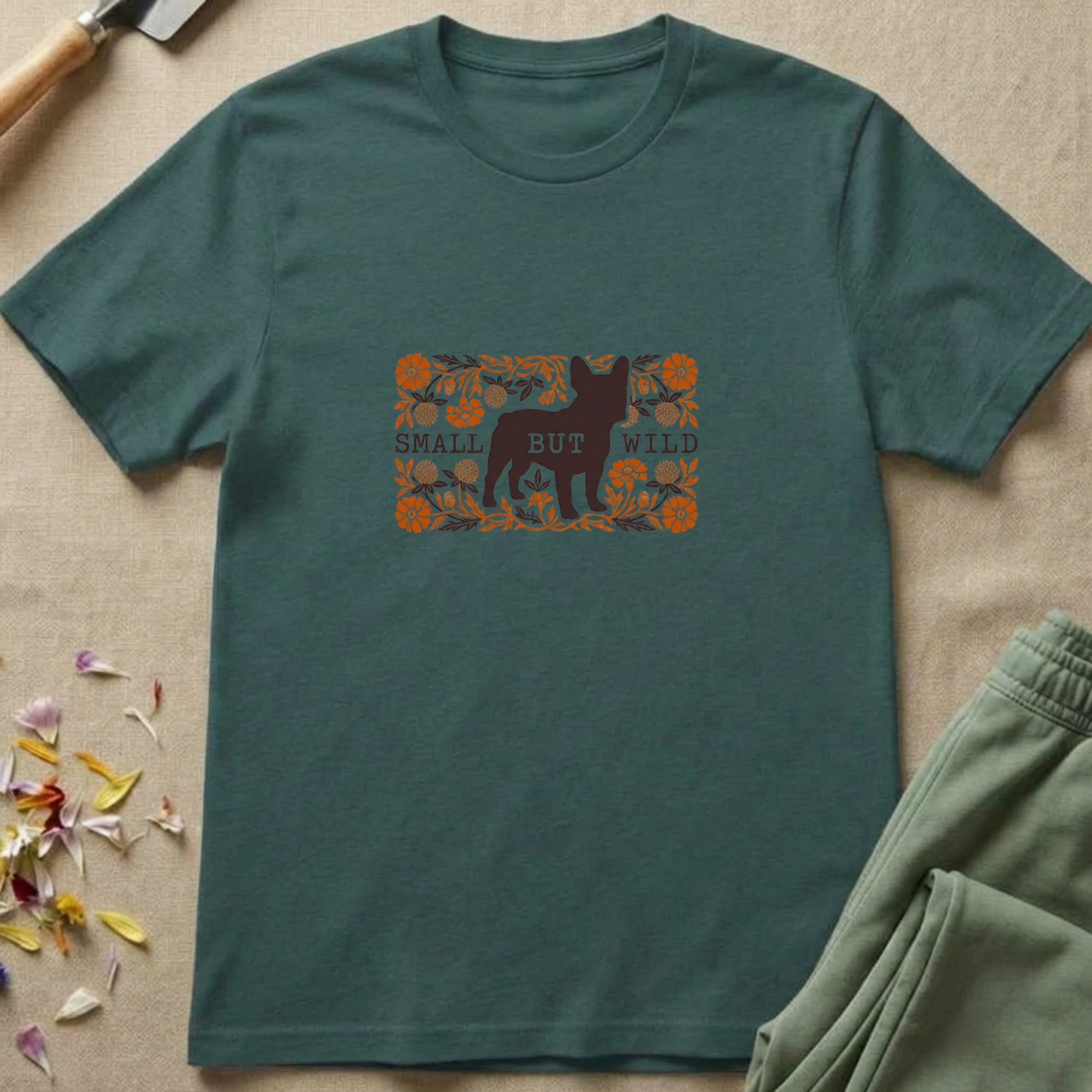Botanical Homestead French Bulldog T-Shirt