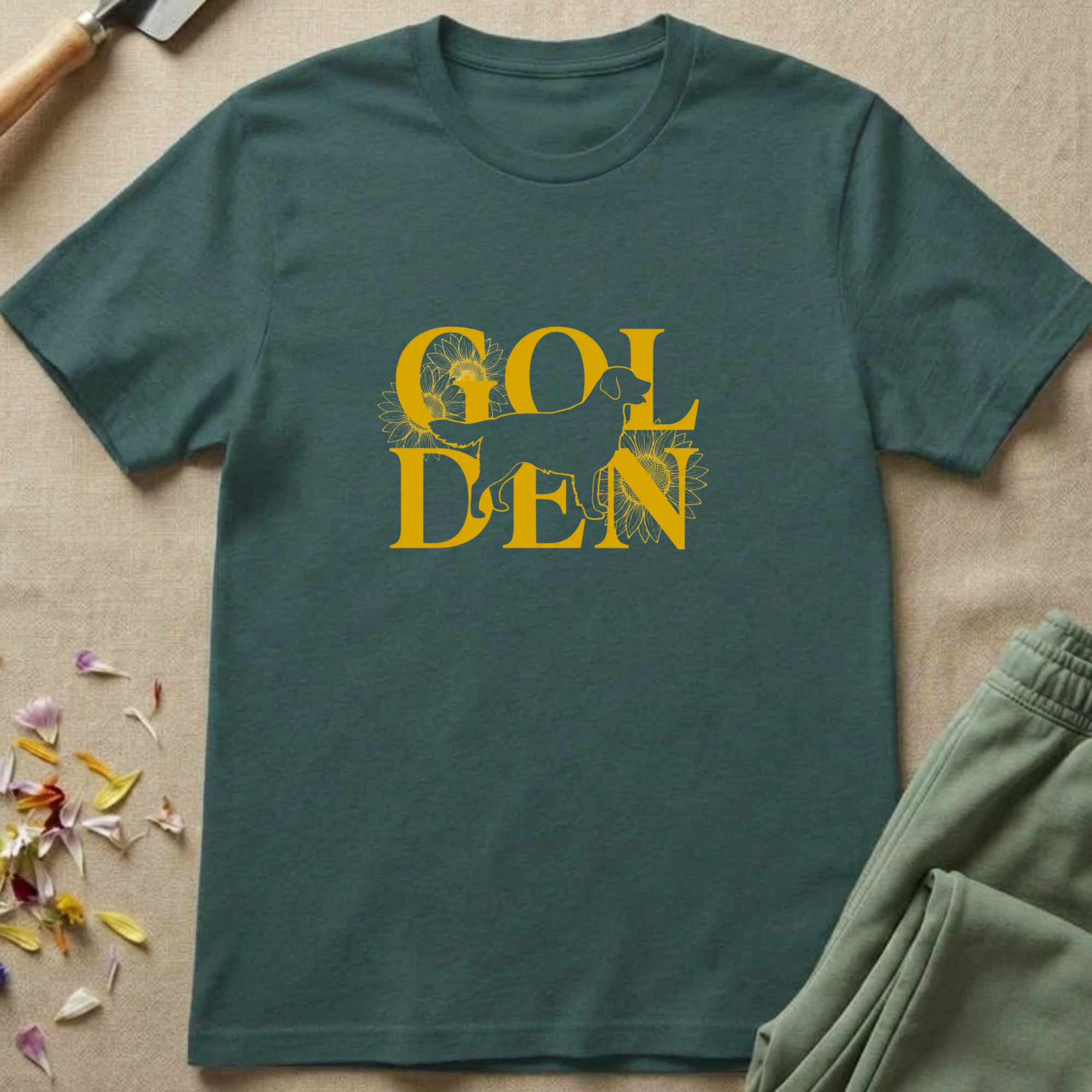 Florilegium Typeface Golden Retriever T-Shirt