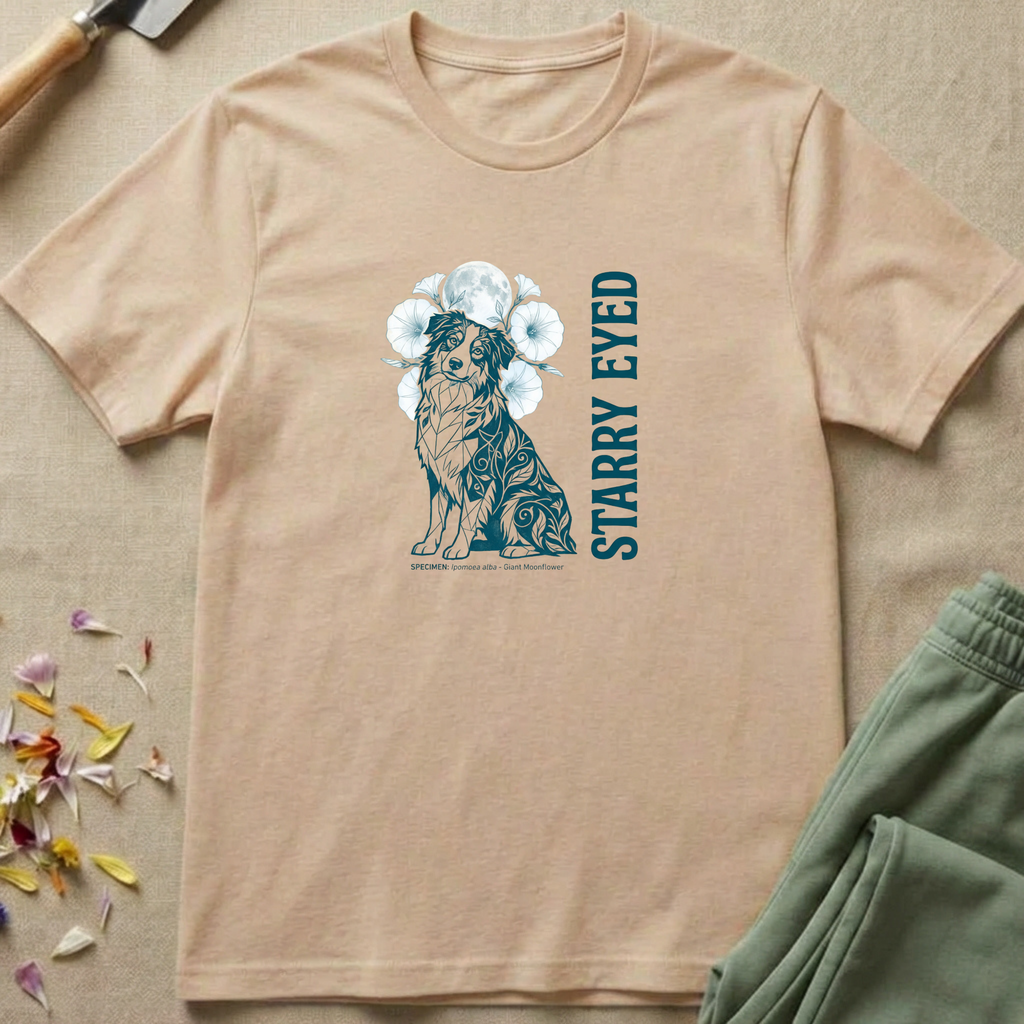 Nocturnal Meadow Australian Shepherd T-Shirt