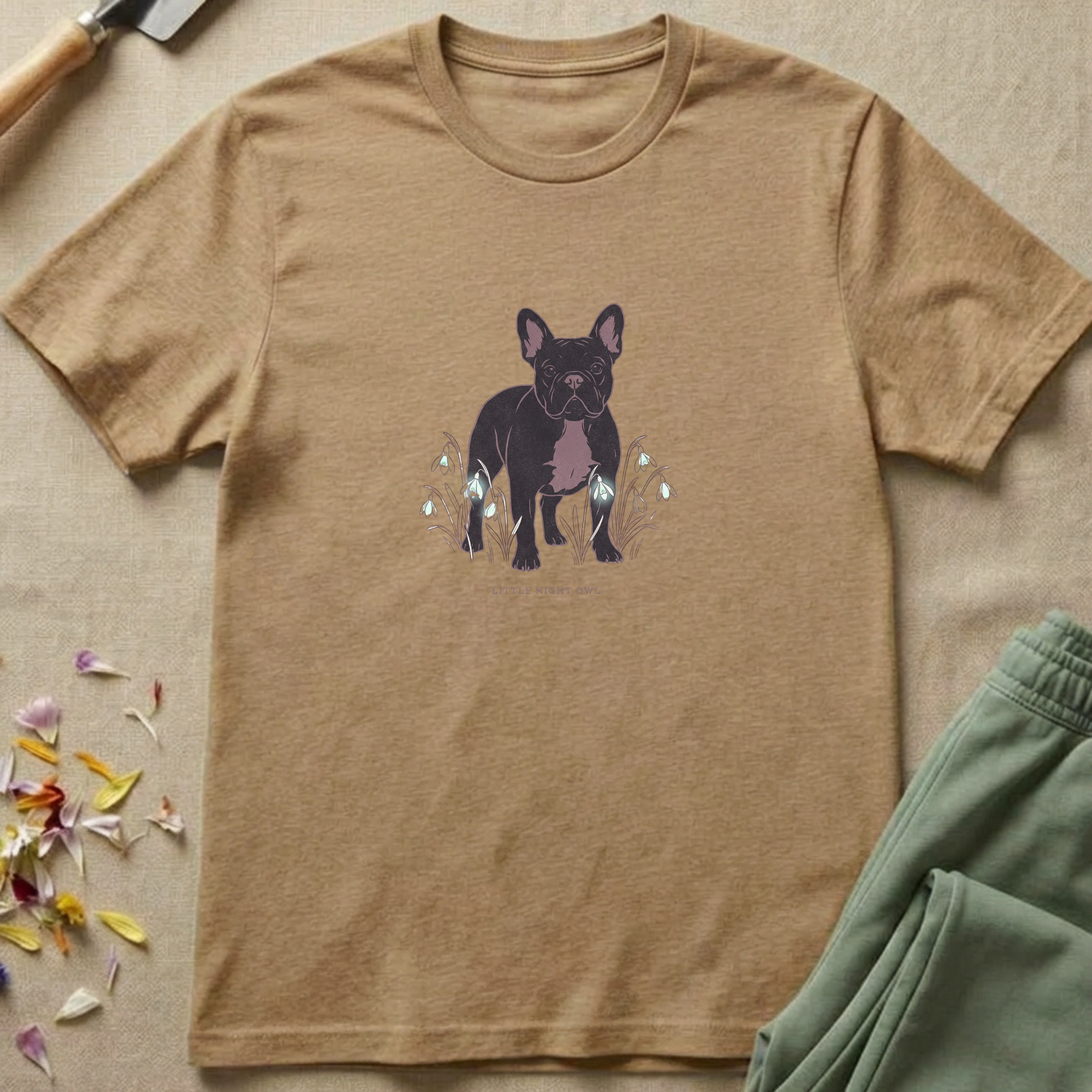 Nocturnal Meadow French Bulldog T-Shirt