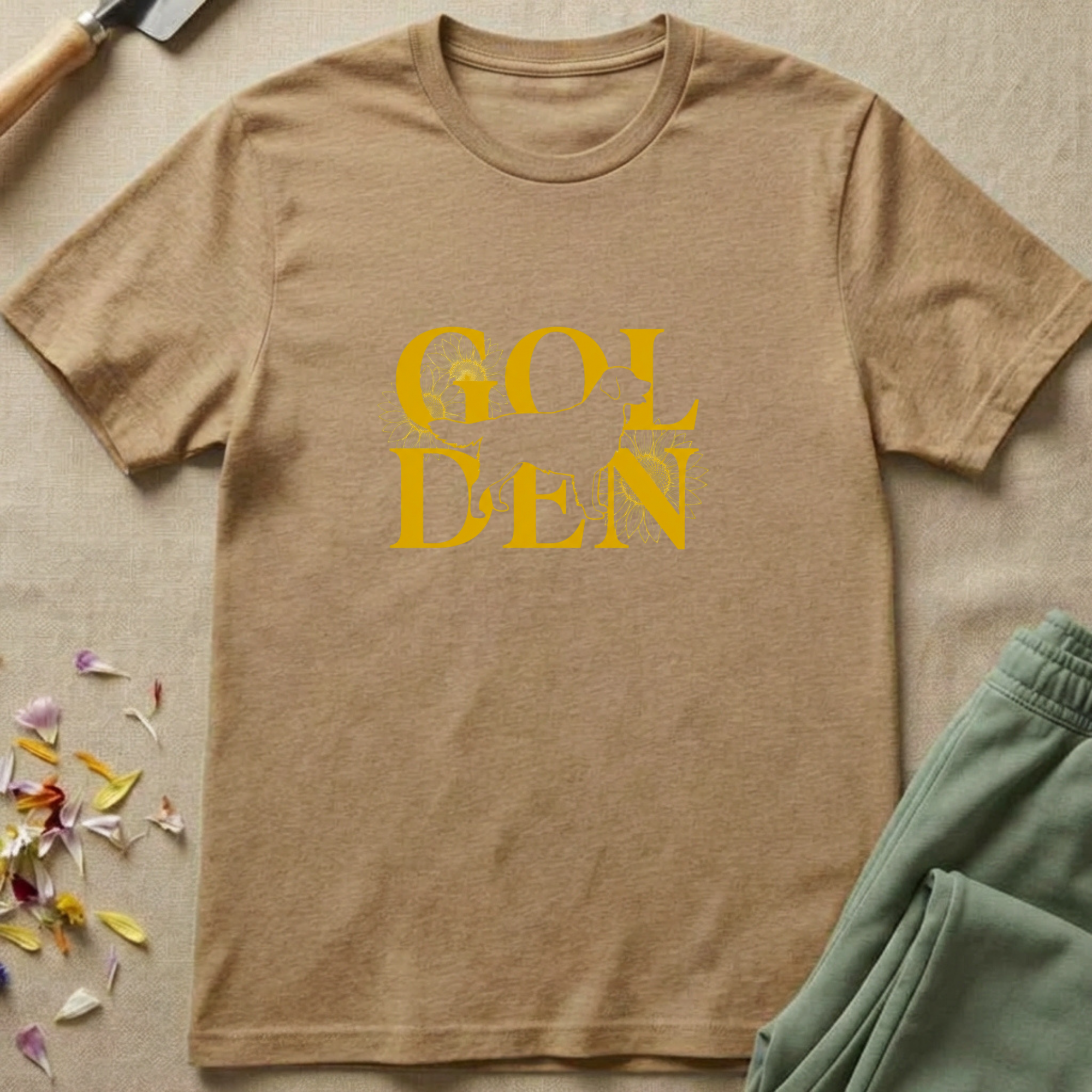 Florilegium Typeface Golden Retriever T-Shirt