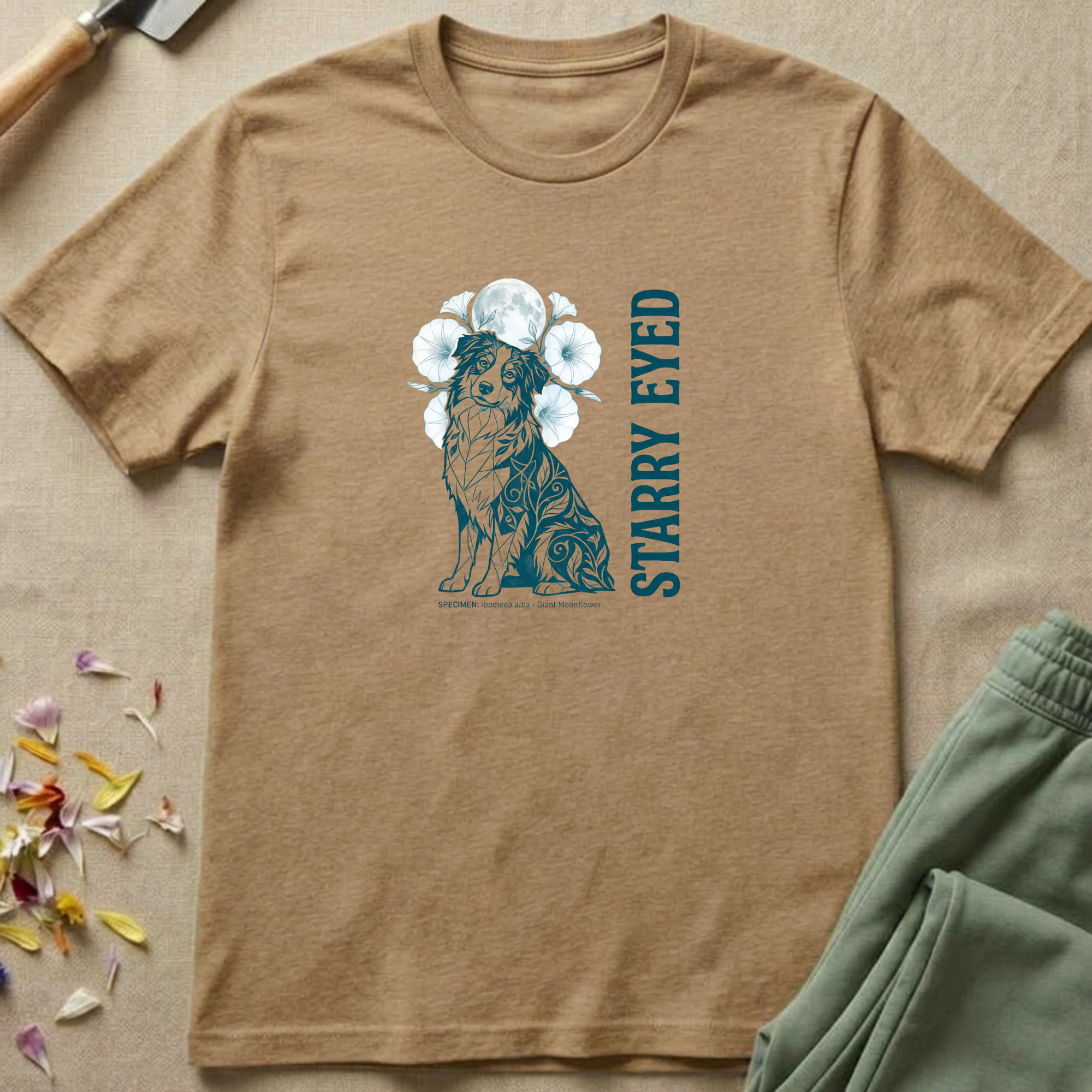 Nocturnal Meadow Australian Shepherd T-Shirt