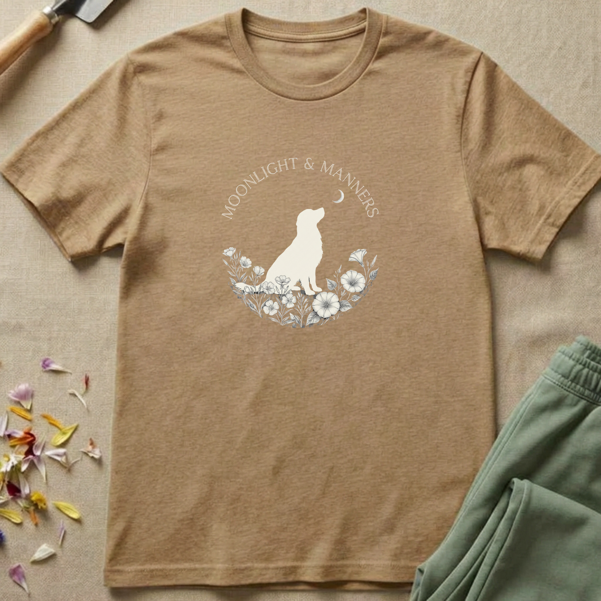 Nocturnal Meadow Golden Retriever T-Shirt
