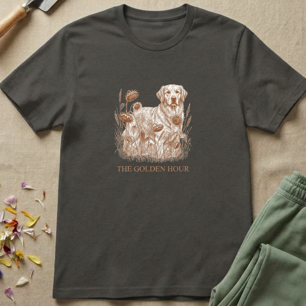 Heirloom Herbarium Golden Retriever T-Shirt