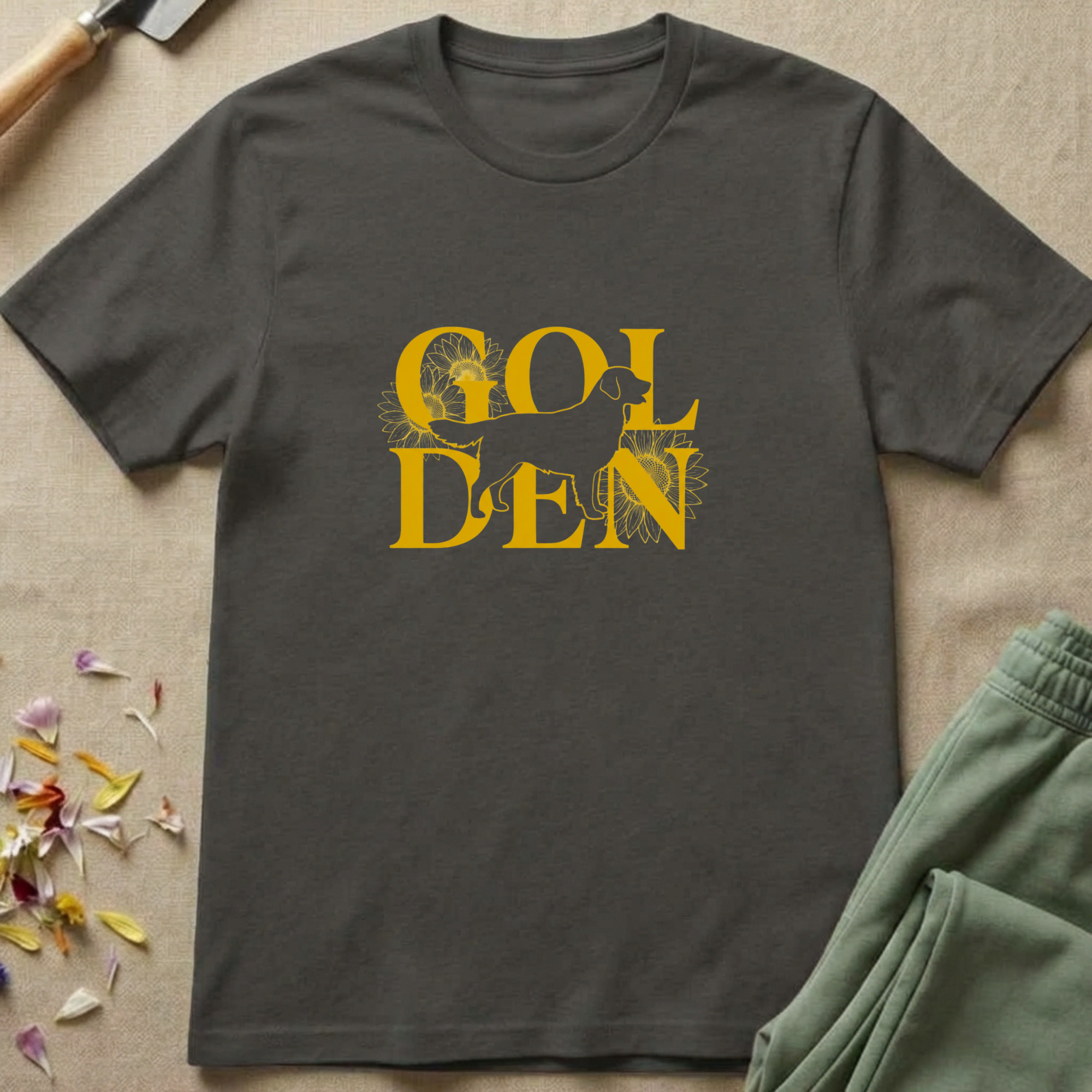 Florilegium Typeface Golden Retriever T-Shirt