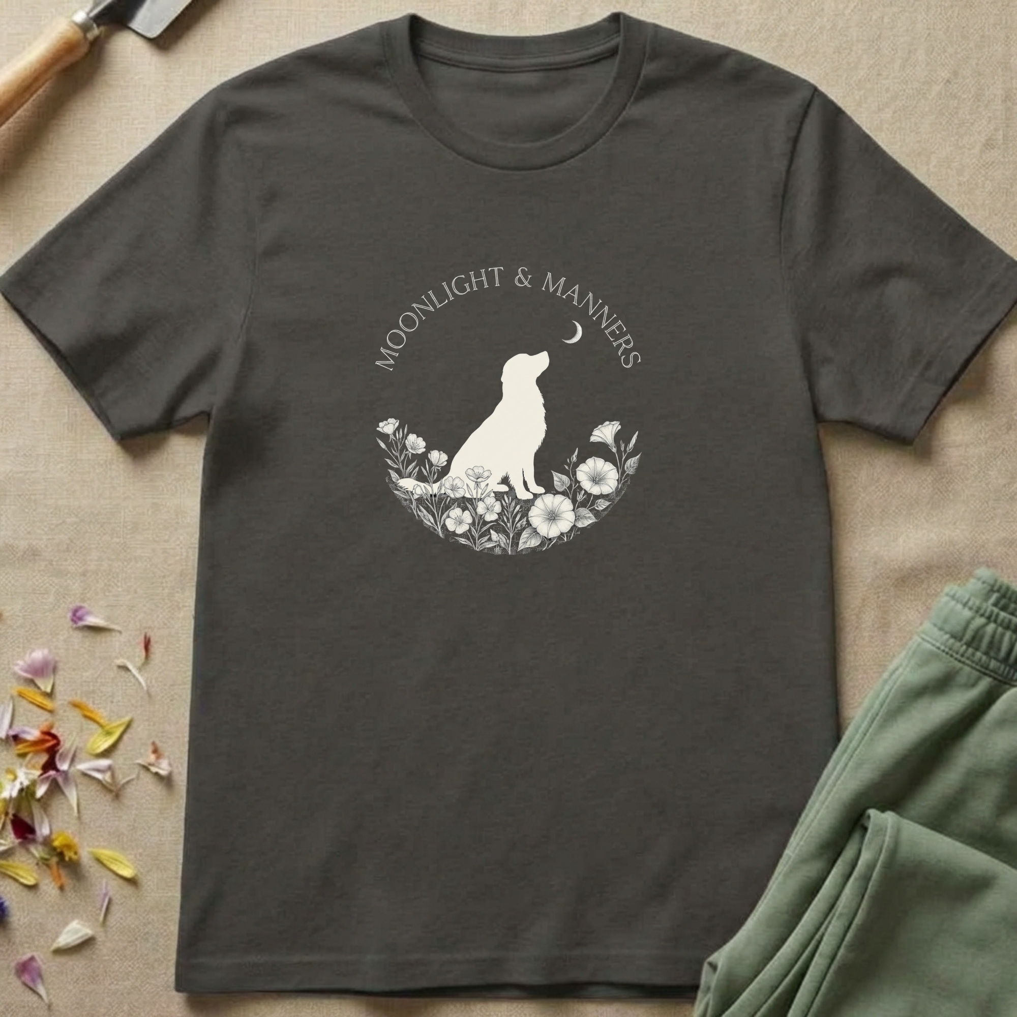 Nocturnal Meadow Golden Retriever T-Shirt