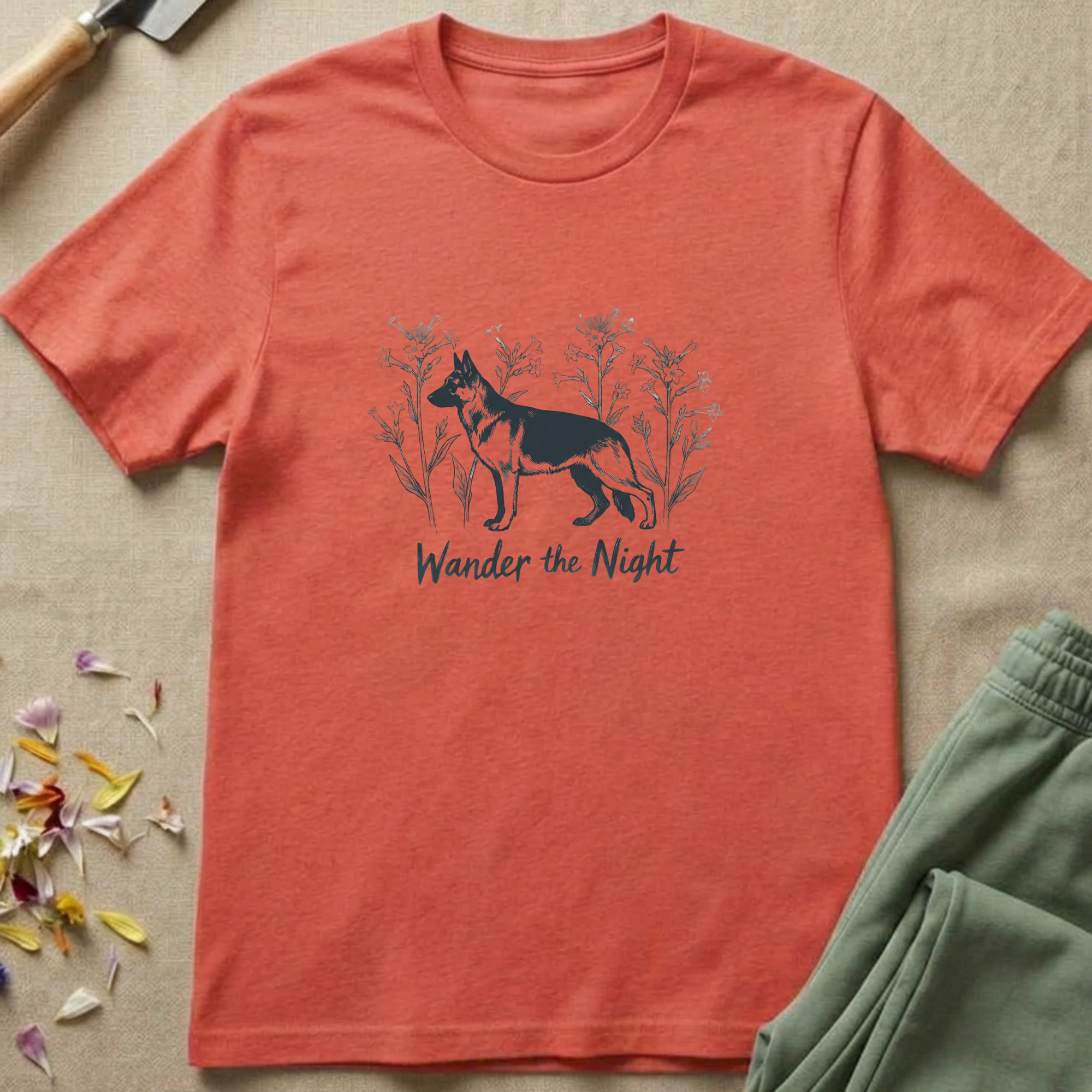 Nocturnal Meadow German Shepherd T-Shirt